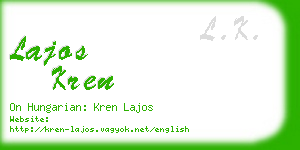 lajos kren business card